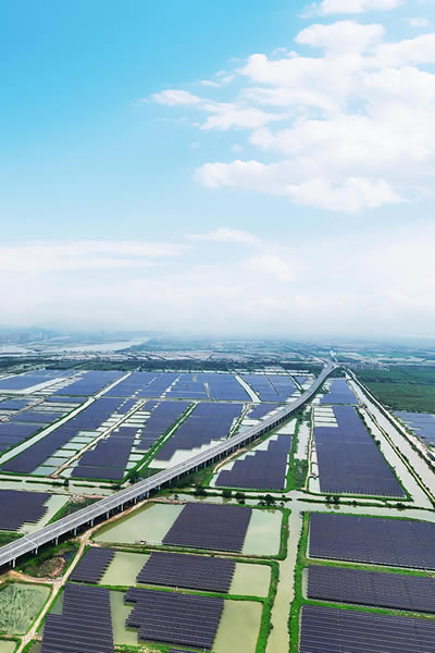 Aquavoltaics Utility-scale Power station（Hezhou North, Zhuhai，China）